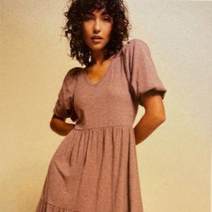 Nation LTD, NWT MIDI dress Pima 100% cotton mauve